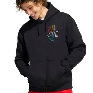 Adidas Originals OG Peace Sign Hoodie, Black, size L